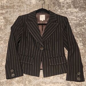 Nanette Lepore Women's Black Pinstripe Blazer